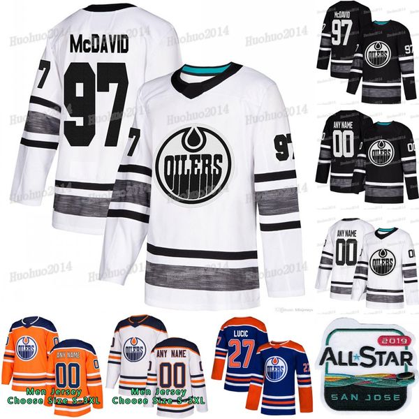 

2019 All Star Edmonton Oilers 97 McDavid Zack Kassian Mikko Koskinen Alex Chiasson Leon Draisaitl Milan Lucic Cam Talbot Hockey Jerseys