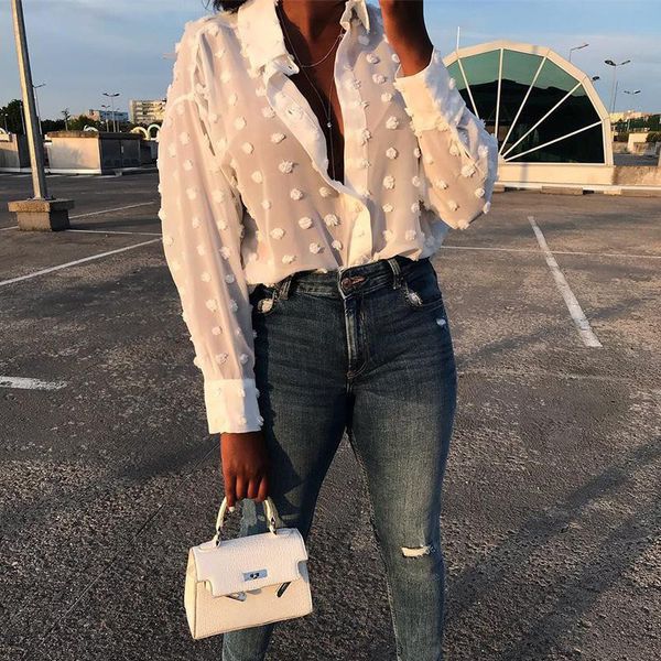 womens and blouses long sleeve chemise femme polka dot loose shirt ladies chiffon blouse dames blusa feminina, White
womens and blouses long sleeve chemise femme polka dot loose shirt ladies chiffon blouse dames blusa feminina, White
