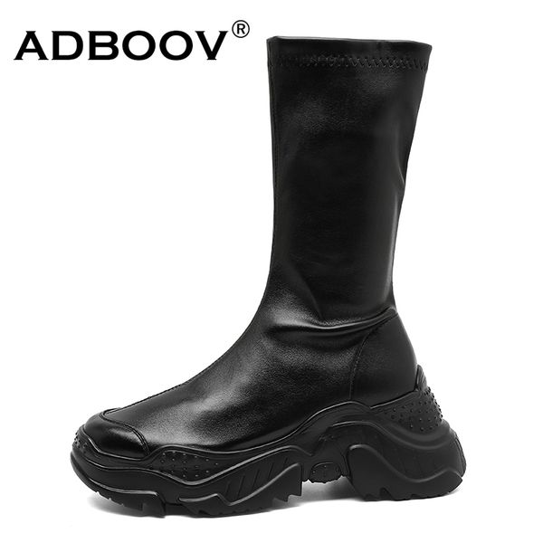adboov high fashion chunky boots women leather mid calf platform boots shoes black side zip zapatos de mujer
adboov high fashion chunky boots women leather mid calf platform boots shoes black side zip zapatos de mujer