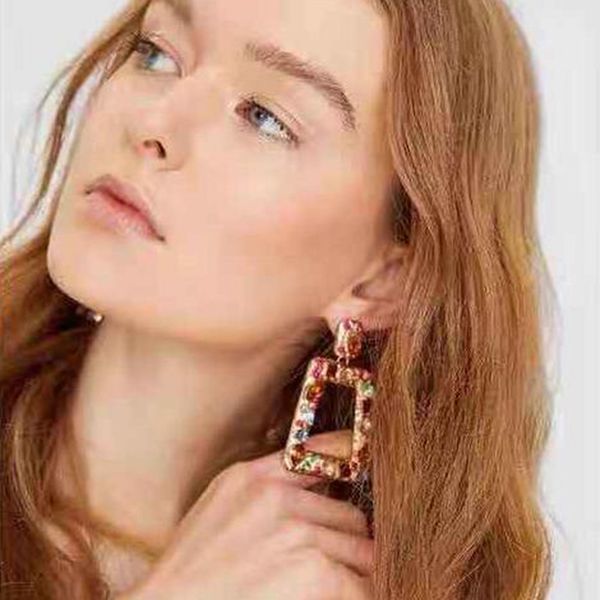 european and american famous style exaggerated alloy diamond geometric earrings light luxury colored diamond all-match earrings, Golden
european and american famous style exaggerated alloy diamond geometric earrings light luxury colored diamond all-match earrings, Golden