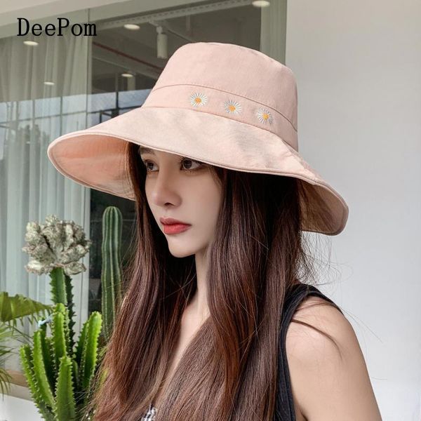 deepom hat women bucket hat sun protection embroidery flower sunhat korean summer hats for women foldable gorro wide brim 2020, Blue;gray
deepom hat women bucket hat sun protection embroidery flower sunhat korean summer hats for women foldable gorro wide brim 2020, Blue;gray