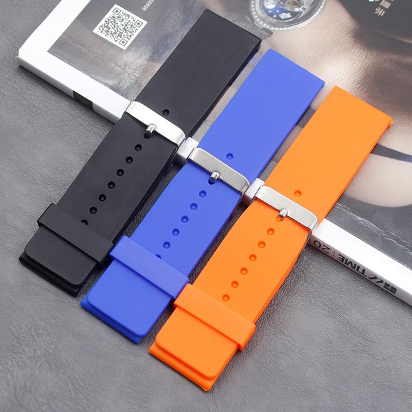 silicone strap male 24mm ladies sports waterproof natural rubber watch with buckle accessories, Black;brown
silicone strap male 24mm ladies sports waterproof natural rubber watch with buckle accessories, Black;brown