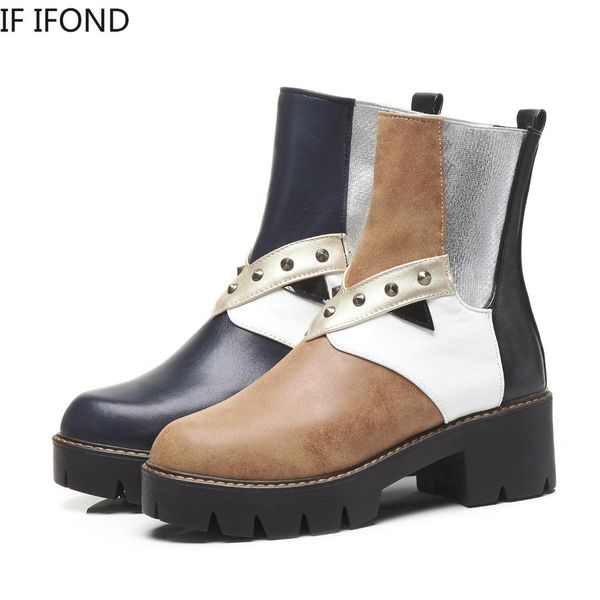 if ifond spring fashion women boots platforms pu leather high pump elastic thick heel female ankle boots, Black
if ifond spring fashion women boots platforms pu leather high pump elastic thick heel female ankle boots, Black