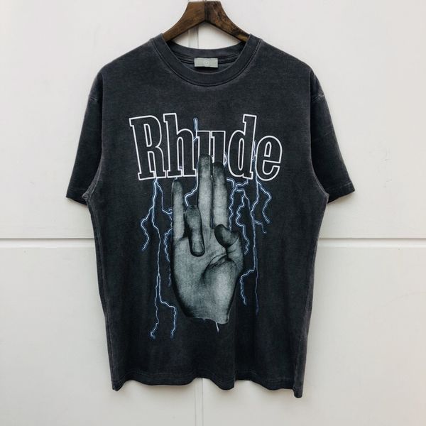 summer style rhude finger tees faded short sleeve t-shirt men women hiphop 100% cotton washed oversized t shirt men, White;black
summer style rhude finger tees faded short sleeve t-shirt men women hiphop 100% cotton washed oversized t shirt men, White;black