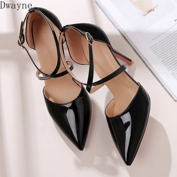 ladies sandals thin heels high heels pointed casual sandals patent leather high big small size womens shoes 32,33-47, Black
ladies sandals thin heels high heels pointed casual sandals patent leather high big small size womens shoes 32,33-47, Black