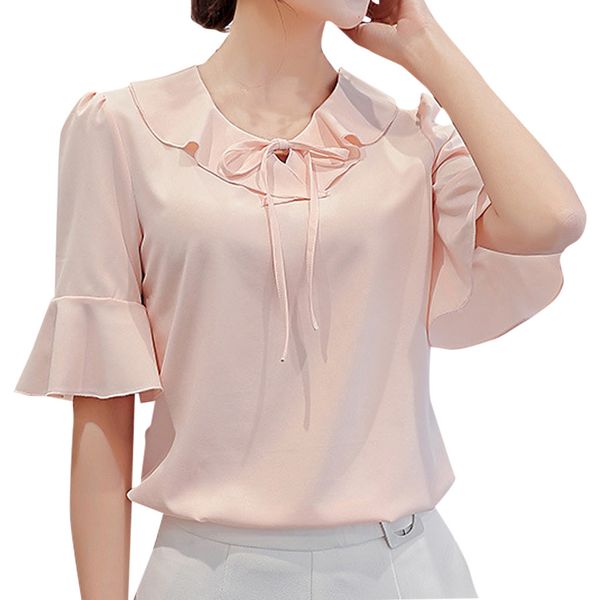 chiffon blouse women korean solid color v neck short sleeve blouse shirt blusas mulher elegantes blusas mujer de moda 2019, White
chiffon blouse women korean solid color v neck short sleeve blouse shirt blusas mulher elegantes blusas mujer de moda 2019, White
