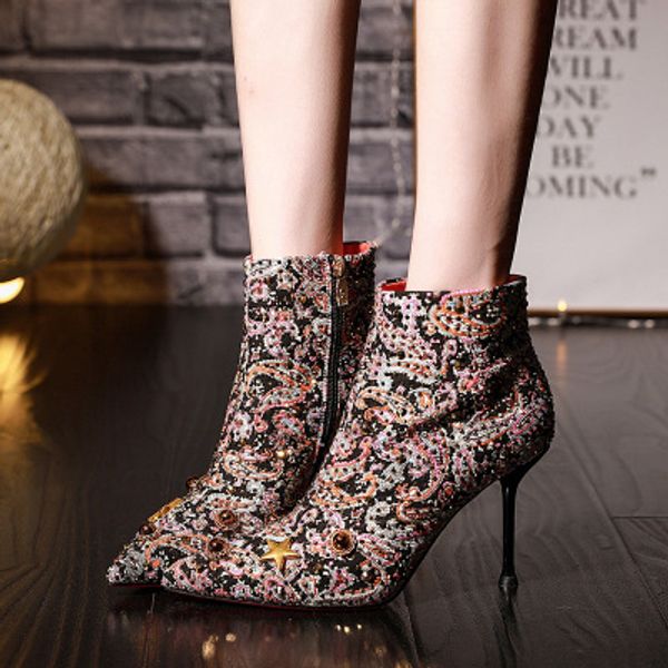 european and american blockbuster european station fall and winter 2019 star women's shoes leopard-print, tip-tipped, high-heeled, medi, Black
european and american blockbuster european station fall and winter 2019 star women's shoes leopard-print, tip-tipped, high-heeled, medi, Black