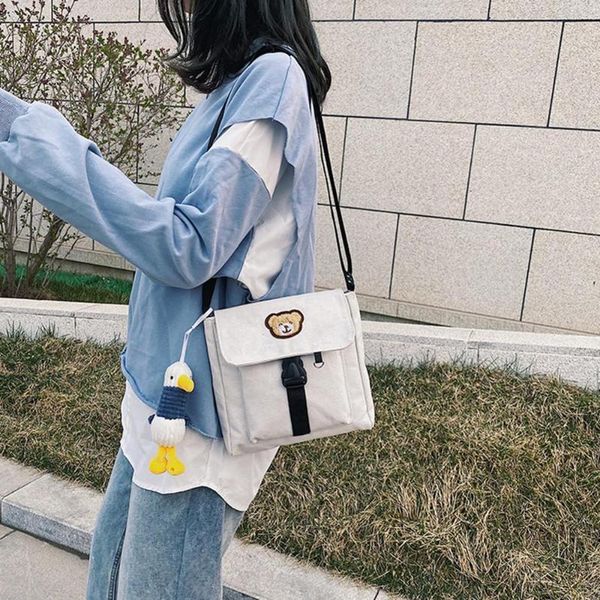 fashion korean women simple ulzzang shoulder bag versatile cute bear canvas messenger bag casual large-capacity shoulder
fashion korean women simple ulzzang shoulder bag versatile cute bear canvas messenger bag casual large-capacity shoulder