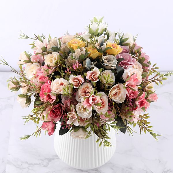 fake roses artificial flowers bouquet hydrangea gypsophila leaf accessories for christmas home wedding decoration
fake roses artificial flowers bouquet hydrangea gypsophila leaf accessories for christmas home wedding decoration