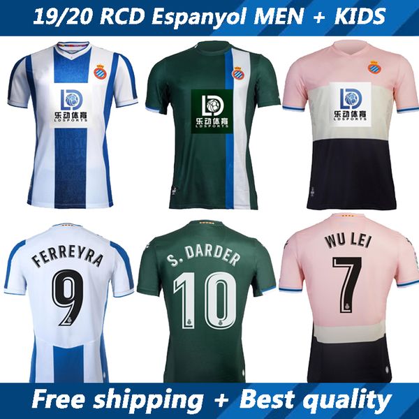 19 20 rcd espanyol soccer jerseys 2019 2020 wu lei s. darder home away third football shirt camisa de futebol short sleeve uniforms, Black;yellow
19 20 rcd espanyol soccer jerseys 2019 2020 wu lei s. darder home away third football shirt camisa de futebol short sleeve uniforms, Black;yellow