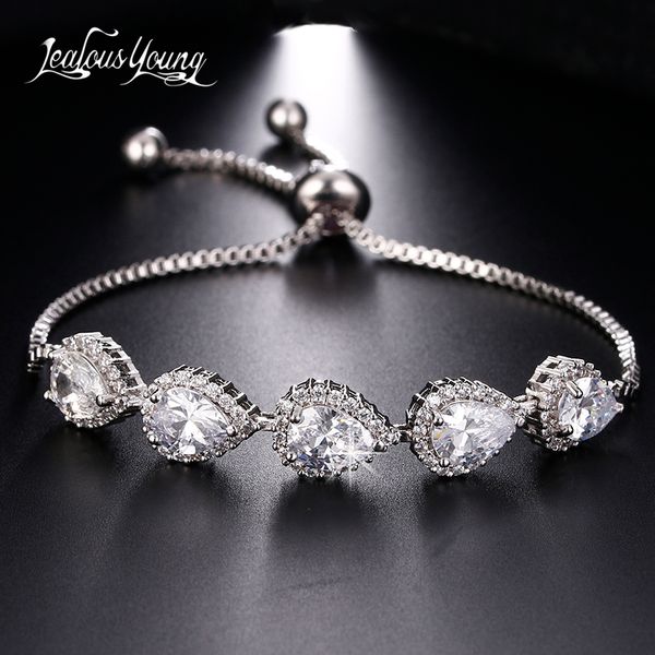 silver color adjustable chain link bracelet with 5 pcs cubic zirconia water drop bracelets & bangles for women jewelry gift e152, Golden;silver
silver color adjustable chain link bracelet with 5 pcs cubic zirconia water drop bracelets & bangles for women jewelry gift e152, Golden;silver