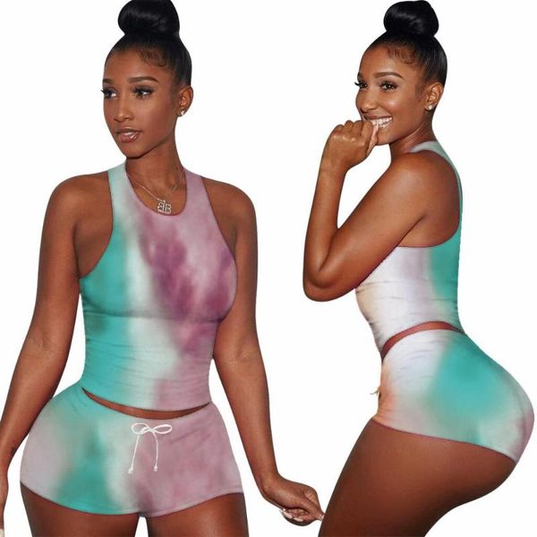 women streetwear shorts set tank +drawstring shorts suit female 2 piece outfits tracksuit women tie dye two piece sets, White
women streetwear shorts set tank +drawstring shorts suit female 2 piece outfits tracksuit women tie dye two piece sets, White