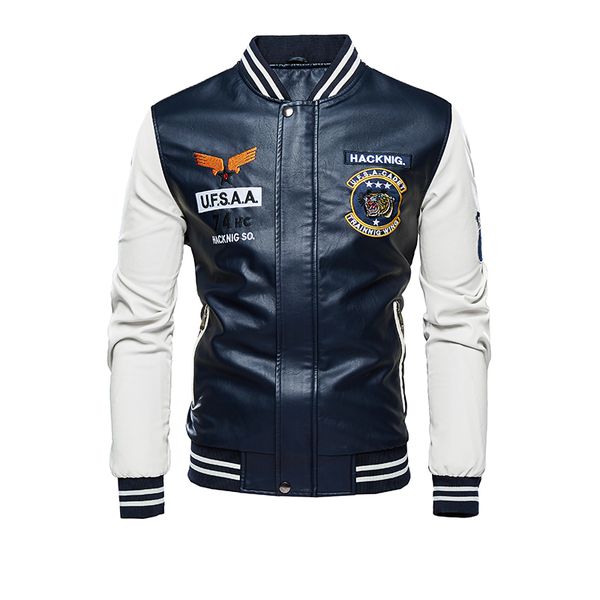 leather jacket men bomber baseball jackets biker pu coat faux pilot varsity fleece college leather black slim fit motorcycle, Black;brown
leather jacket men bomber baseball jackets biker pu coat faux pilot varsity fleece college leather black slim fit motorcycle, Black;brown