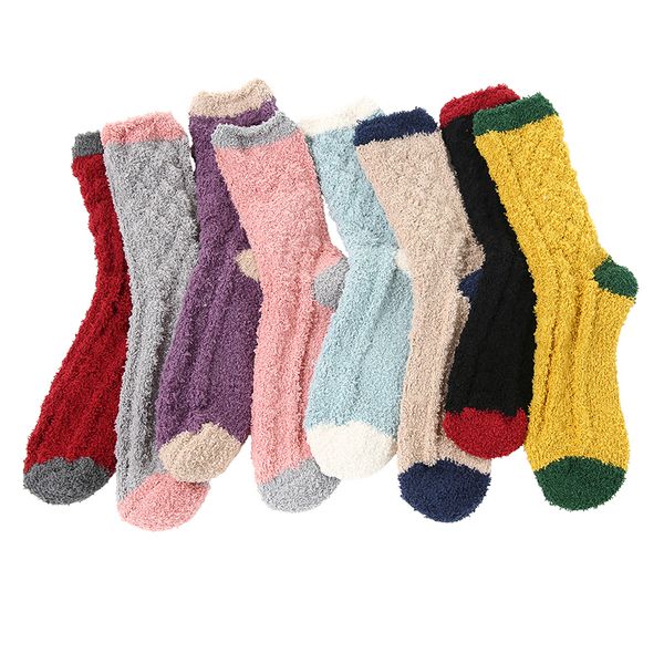 1pair candy coral fleece socks couple thickening terry warm socks autumn winter casual home floor for women fashion, Black;white
1pair candy coral fleece socks couple thickening terry warm socks autumn winter casual home floor for women fashion, Black;white