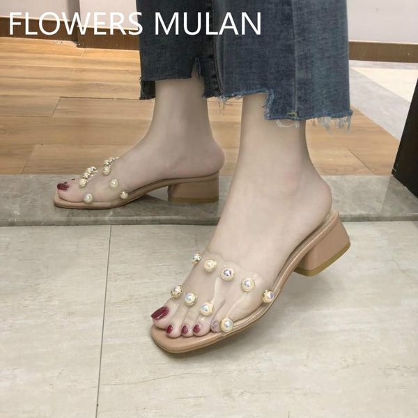 luxury pearl one buckle slippers women peep toe slip on girl slides chunky heels summer zapatos de mujer outdoor female mules, Black
luxury pearl one buckle slippers women peep toe slip on girl slides chunky heels summer zapatos de mujer outdoor female mules, Black