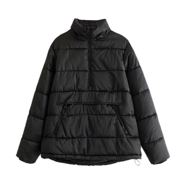 2018 winter new black casual long-sleeved kangaroo pocket jacket cotton clothing ladies cotton coat
2018 winter new black casual long-sleeved kangaroo pocket jacket cotton clothing ladies cotton coat