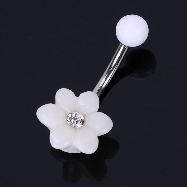 1 piece stainless steel crystal white flower navel & bell button rings piercing body jewelry nombril ombligo for woman girls
1 piece stainless steel crystal white flower navel & bell button rings piercing body jewelry nombril ombligo for woman girls