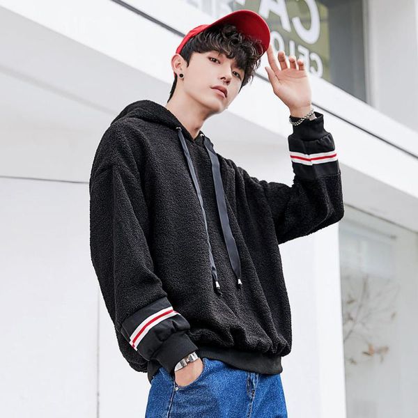2019 new autumn and winter men's behind the rose hooded hooded bottoming shirt student trend, Black
2019 new autumn and winter men's behind the rose hooded hooded bottoming shirt student trend, Black