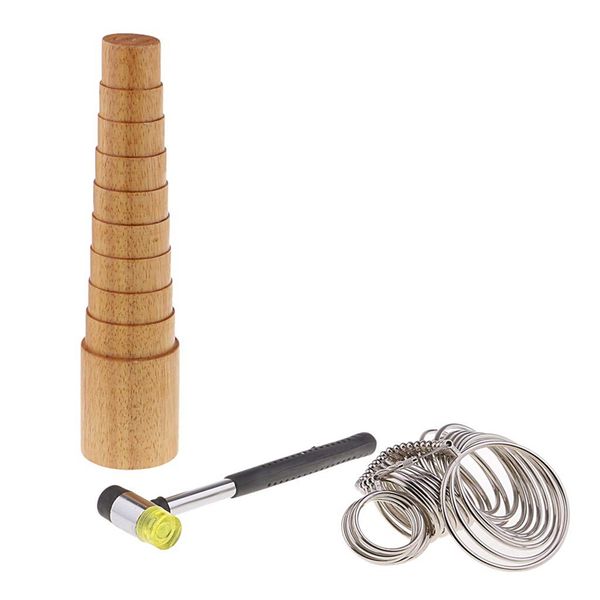 3 pieces/set wood step bracelets mandrel sizer + metal ring sizers + hammer,for adjust gauge measure bangle sizing,jewelry makin
3 pieces/set wood step bracelets mandrel sizer + metal ring sizers + hammer,for adjust gauge measure bangle sizing,jewelry makin