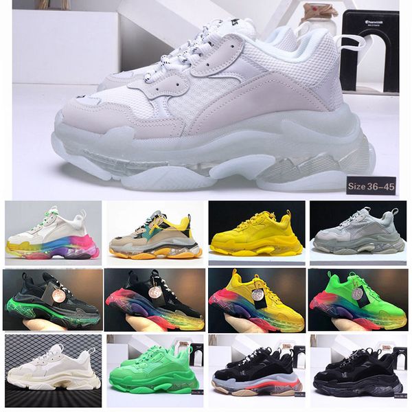 тройной кроссовки мужчин зеленый 17fw женщин кожа париж chaussuresbalenciagaобувь мода tripler lace-up плоские туфли с clear sol, Black 
тройной кроссовки мужчин зеленый 17fw женщин кожа париж chaussuresbalenciagaобувь мода tripler lace-up плоские туфли с clear sol, Black