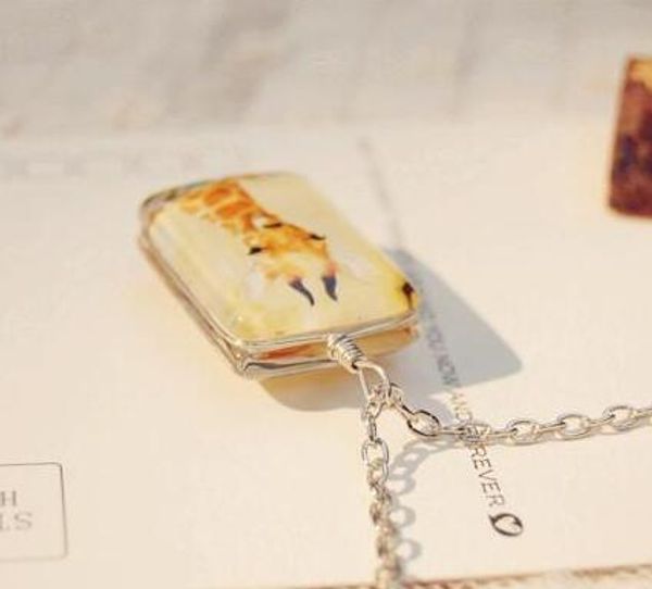 fashion-deer giraffe pendant necklaces double sided square giraffe long sweater chain hand drawing deer chain christmas gift, Silver
fashion-deer giraffe pendant necklaces double sided square giraffe long sweater chain hand drawing deer chain christmas gift, Silver