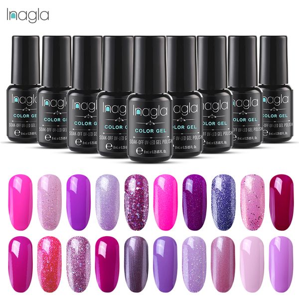inagla gel 8ml uv led gel nail polish soak off nail art design uv varnish 24 purple colors manicure lacquer, Red;pink
inagla gel 8ml uv led gel nail polish soak off nail art design uv varnish 24 purple colors manicure lacquer, Red;pink