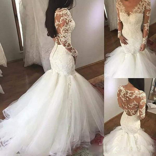 2020 women' luxury halter mermaid bridal dress wedding gown with sleeves beaded lace bridal gown mermaid wedding dresses vestido de no, White
2020 women' luxury halter mermaid bridal dress wedding gown with sleeves beaded lace bridal gown mermaid wedding dresses vestido de no, White