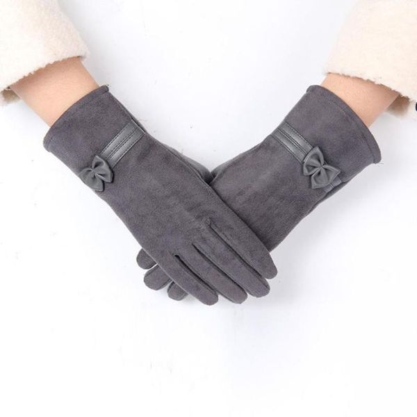 women gloves auutmn winter suede warm full finger mittens elegant lady bow glove guantes mujer invierno luva feminina#10, Blue;gray
women gloves auutmn winter suede warm full finger mittens elegant lady bow glove guantes mujer invierno luva feminina#10, Blue;gray