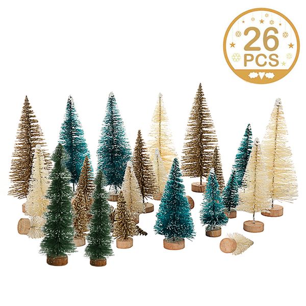 26pcs diy sisal fiber mini christmas tree 4colors snow frost small pine tree diy craft deskdecoration christmas ornaments
26pcs diy sisal fiber mini christmas tree 4colors snow frost small pine tree diy craft deskdecoration christmas ornaments