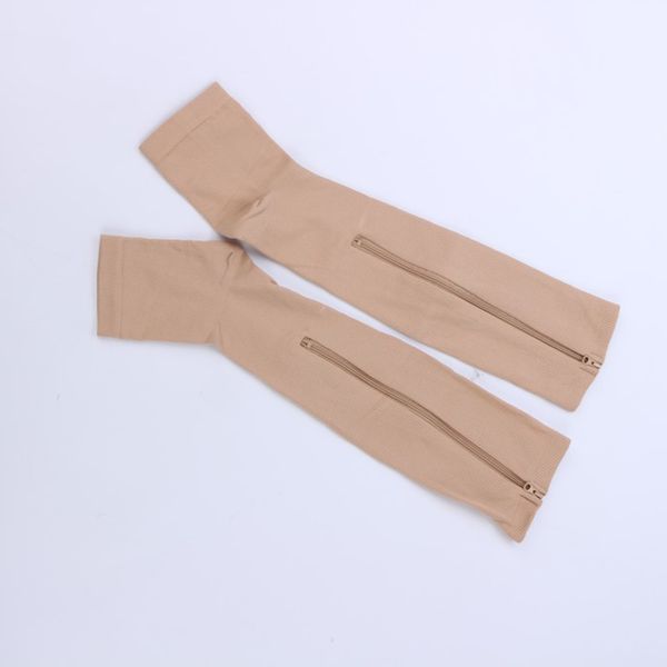 nylon zipper compression sock leg knee support open toe preventing varicose veins stretch socks, Black;white
nylon zipper compression sock leg knee support open toe preventing varicose veins stretch socks, Black;white