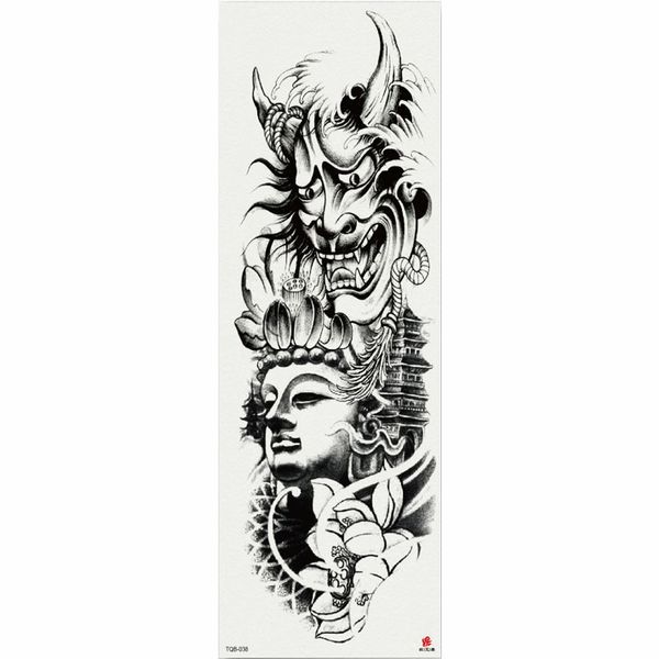 1 piece buddha and devil style temporary tattoo sticker with arm body art big sleeve large fake tattoo sticker
1 piece buddha and devil style temporary tattoo sticker with arm body art big sleeve large fake tattoo sticker