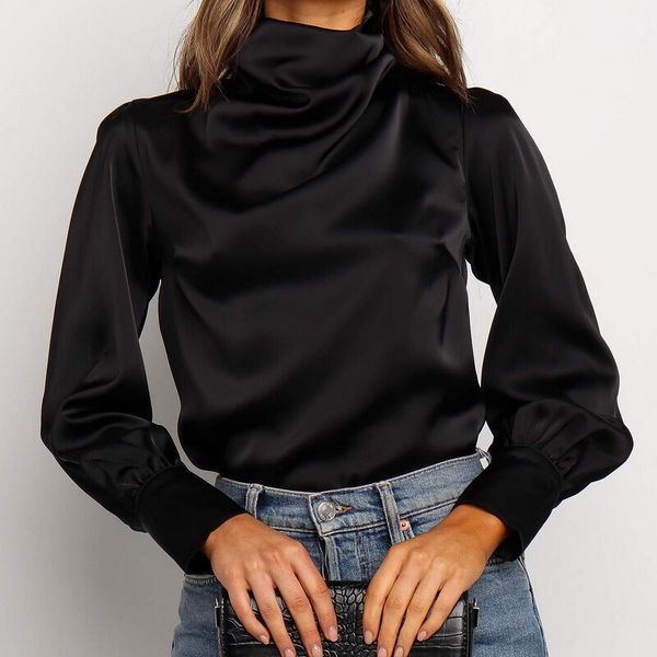 autumn winter fashion turtleneck long sleeve satin silk t shirt slim smooth casual t-shirt women 2019 basic tees shirts, White
autumn winter fashion turtleneck long sleeve satin silk t shirt slim smooth casual t-shirt women 2019 basic tees shirts, White