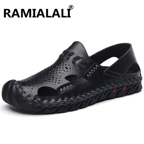 fashion real leather men sandals men's slippers summer beach sandals casual soft men shoes zapatos breathable, Black
fashion real leather men sandals men's slippers summer beach sandals casual soft men shoes zapatos breathable, Black