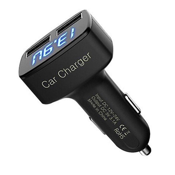 new dual usb car charger digital led display dc 5v 3.1a universal adapter with voltage temperature current meter tester
new dual usb car charger digital led display dc 5v 3.1a universal adapter with voltage temperature current meter tester