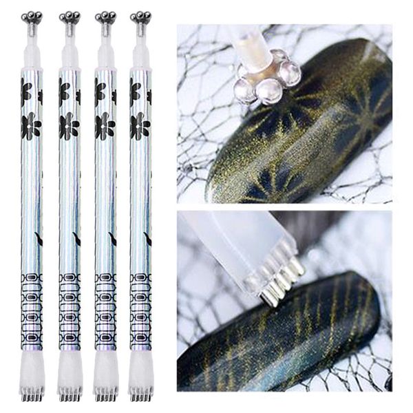 dotting tools dual-ended cat eye magnet stick flower shape pen for magnetic uv gel nail art tool, Silver
dotting tools dual-ended cat eye magnet stick flower shape pen for magnetic uv gel nail art tool, Silver