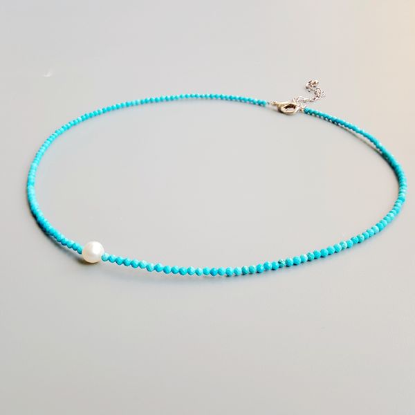 turquoises freshwater pearl beads choker necklace natural stone popular jewelry for women nice gift 38+6cm dropshipping, Silver
turquoises freshwater pearl beads choker necklace natural stone popular jewelry for women nice gift 38+6cm dropshipping, Silver