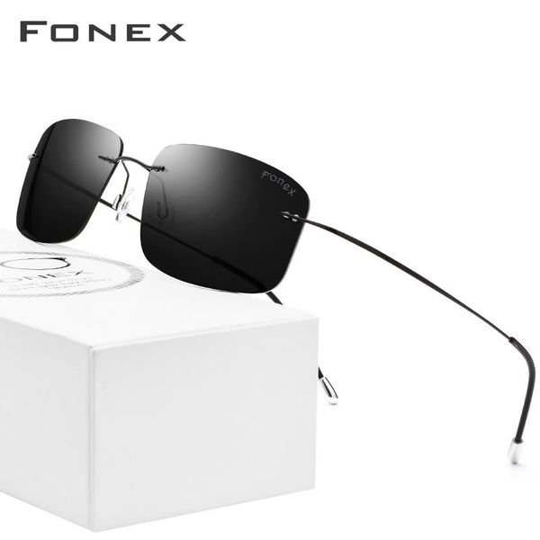 fonex titanium alloy rimless polarized sunglasses men ultralight screwless frameless square sun glasses for women 20007
fonex titanium alloy rimless polarized sunglasses men ultralight screwless frameless square sun glasses for women 20007
