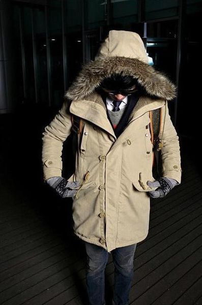 new style cotton-padded clothes casual cotton-padded clothes korean-style fur collar hooded cotton overcoat men mid-length slim, Black
new style cotton-padded clothes casual cotton-padded clothes korean-style fur collar hooded cotton overcoat men mid-length slim, Black
