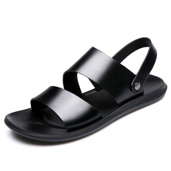 new casual fashion beachshoes thick-soled wear-resistant sandals men's leather dual-use sandals and slippers leather beach shoes y20070, Black
new casual fashion beachshoes thick-soled wear-resistant sandals men's leather dual-use sandals and slippers leather beach shoes y20070, Black