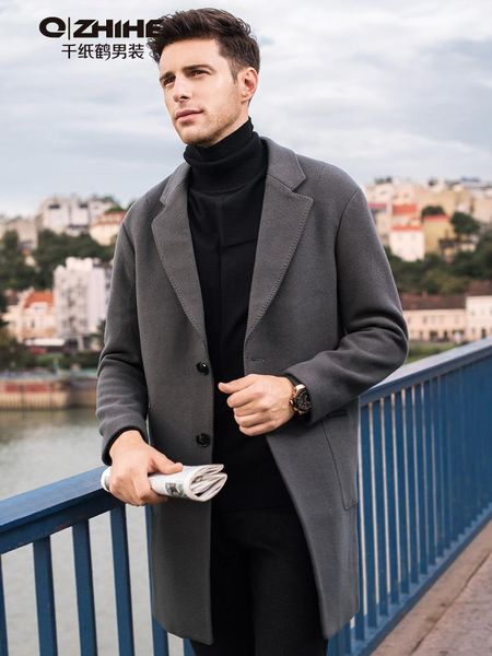qzhihe winter coat with big pocket grey solid colormen's warm windbreaker casual business dress long slim woolen warm coat 3553, Black
qzhihe winter coat with big pocket grey solid colormen's warm windbreaker casual business dress long slim woolen warm coat 3553, Black