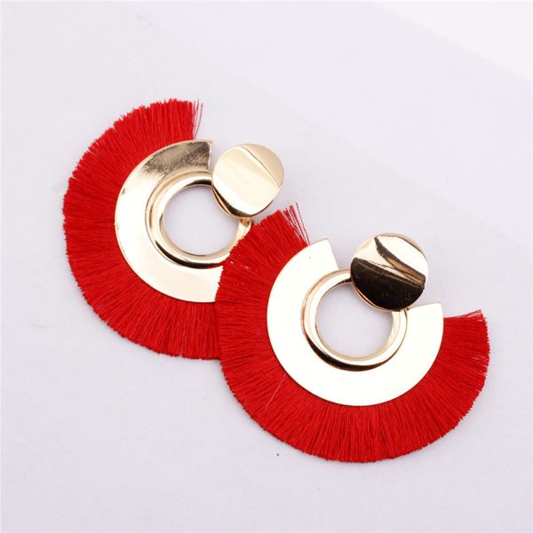 fashion bohemian fringe tassel long earrings cotton round drop dangle tassel earrings for women ethnic jewelry mix colors sd, Silver
fashion bohemian fringe tassel long earrings cotton round drop dangle tassel earrings for women ethnic jewelry mix colors sd, Silver
