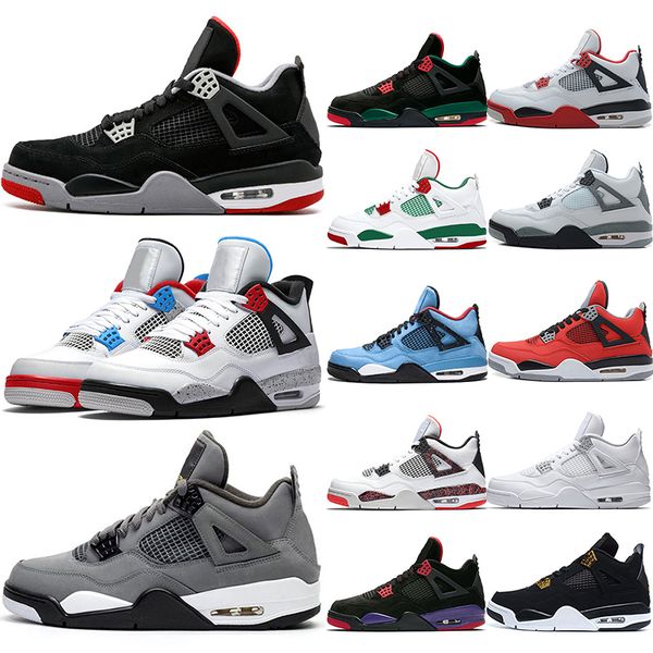 New 4 Men Basketball Shoes 4s Cool Grey OG Bred For 2019 White Cement Mens Designer Trainer Sport Sneaker Size 41-47
New 4 Men Basketball Shoes 4s Cool Grey OG Bred For 2019 White Cement Mens Designer Trainer Sport Sneaker Size 41-47