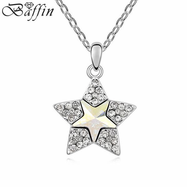 pentagram pendant necklace made with swarovski elements crystal star collares women costume jewelry, Silver
pentagram pendant necklace made with swarovski elements crystal star collares women costume jewelry, Silver