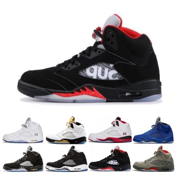 designer mens 5 5s basketball shoes international flight blue suede og metallic black oreo white cement fire red sport sneaker size 41-47
designer mens 5 5s basketball shoes international flight blue suede og metallic black oreo white cement fire red sport sneaker size 41-47