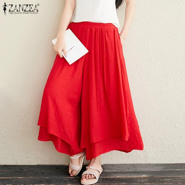 2020 summer wide leg pants zanzea women trousers casual high waist double layer palazzo loose solid vintage pantalon beach pants, Black;white
2020 summer wide leg pants zanzea women trousers casual high waist double layer palazzo loose solid vintage pantalon beach pants, Black;white
