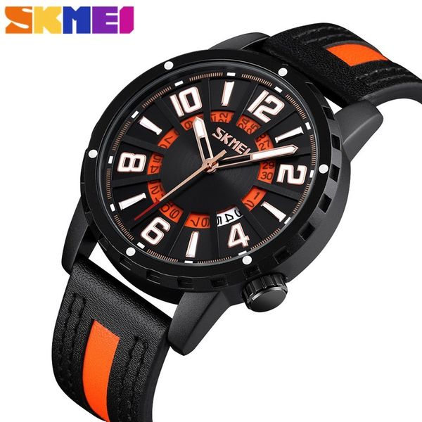 new skmei sport quartz watch men fashion dial 3bar waterproof colorful leather strap display date relogio masculino men clock, Slivery;brown
new skmei sport quartz watch men fashion dial 3bar waterproof colorful leather strap display date relogio masculino men clock, Slivery;brown