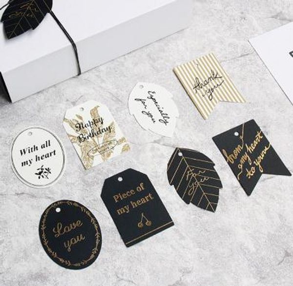 paper gift tags gold stamping love you white black paper label for gift box party birthday decoration 8 designs 400pcs
paper gift tags gold stamping love you white black paper label for gift box party birthday decoration 8 designs 400pcs