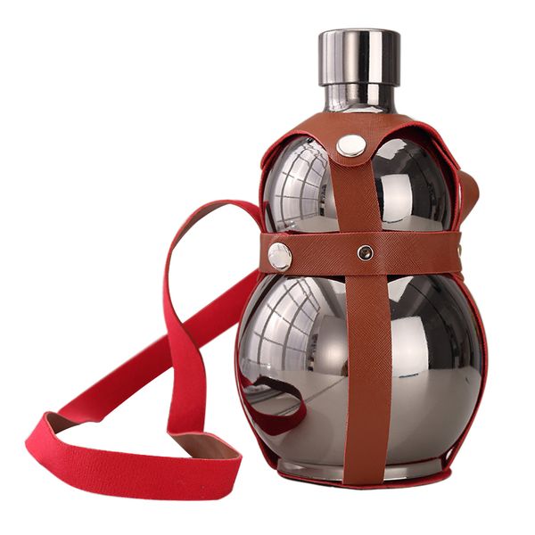 rose gold stainless steel big gourd shaped hip flask alcohol leather holster large capacity put your own logo
rose gold stainless steel big gourd shaped hip flask alcohol leather holster large capacity put your own logo