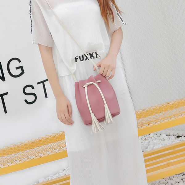 

bags for women 2019 women fashion tassels high capacity bucket bag shoulder bag crossbody bolsa feminina