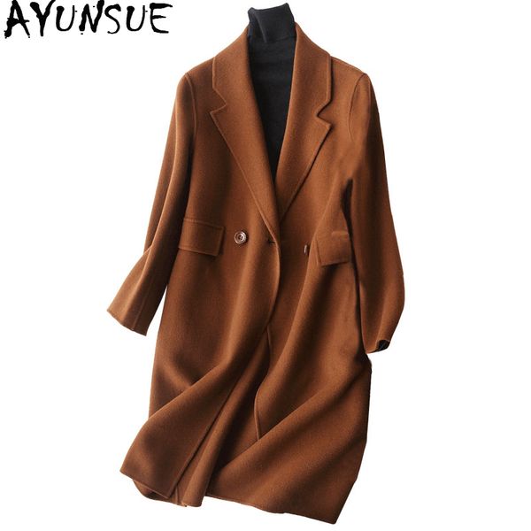ayunsue 2019 fashion 80% wool coat female sided cashmere coats medium-long winter coat women jackets outerwear 37008-1 wyq1156, Black
ayunsue 2019 fashion 80% wool coat female sided cashmere coats medium-long winter coat women jackets outerwear 37008-1 wyq1156, Black